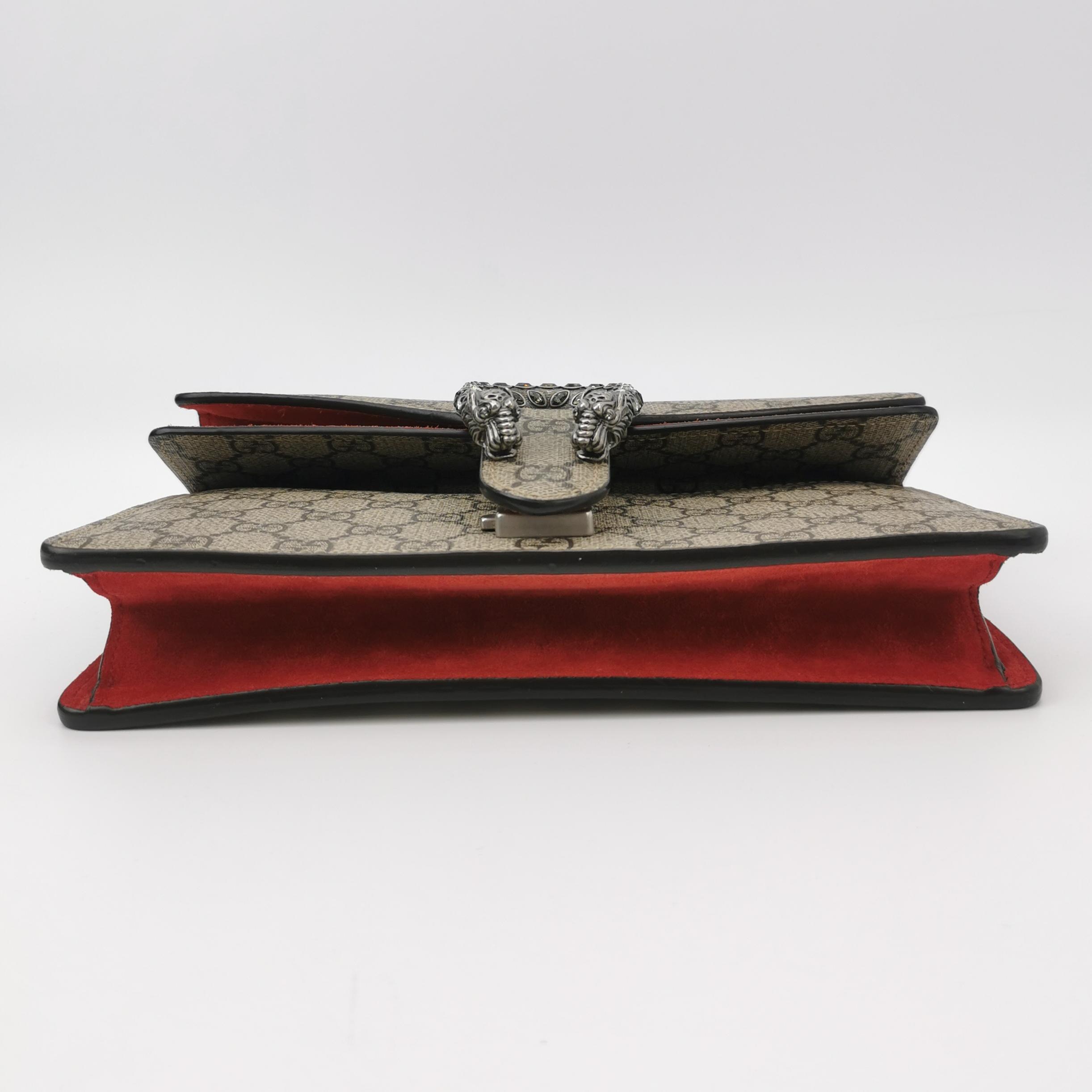 Gucci Dionysus Bag GG Coated Canvas with Crystal Embellished Metal Small — photo 6 of 11