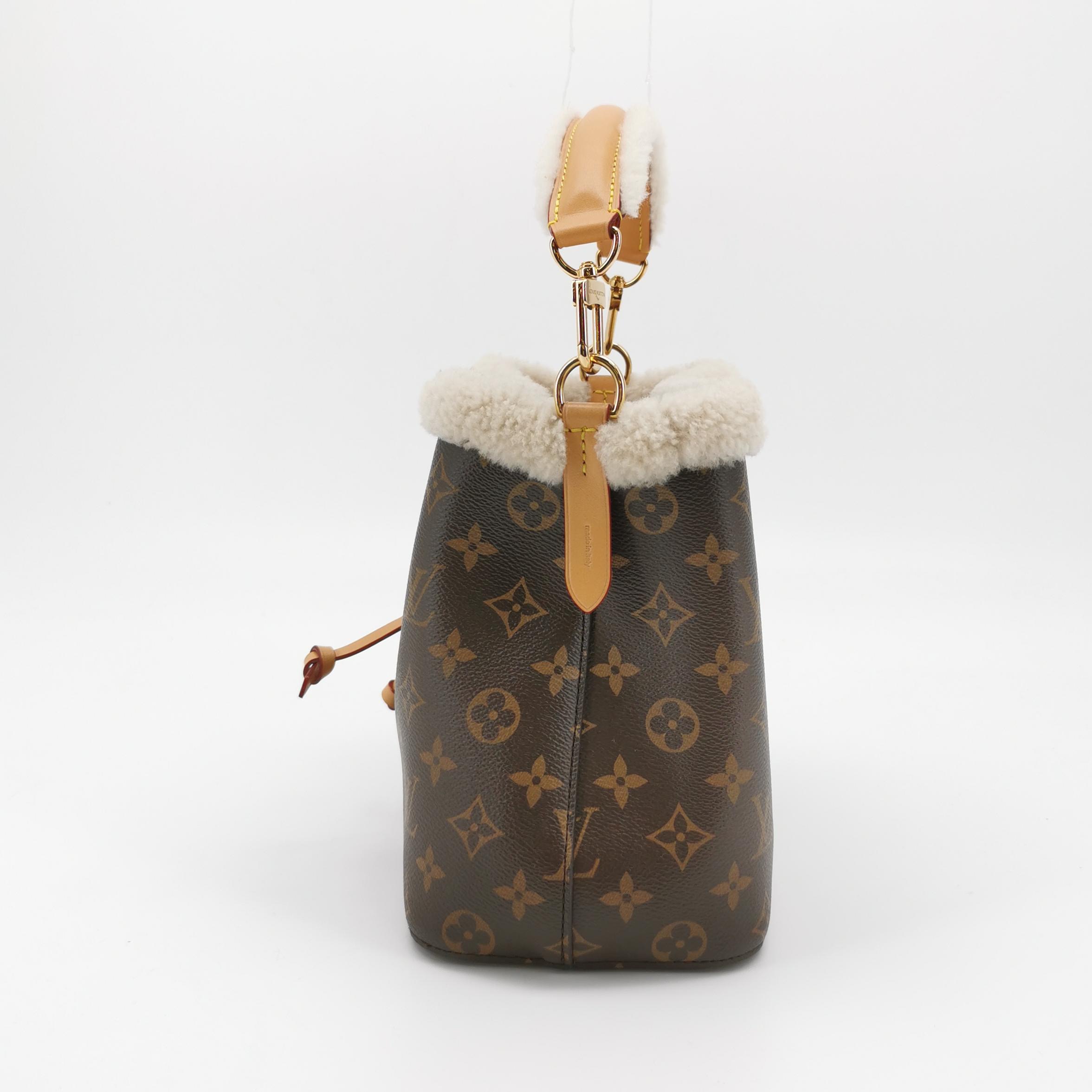 Louis Vuitton(LV) NeoNoe Handbag Monogram Canvas with Shearling BB — photo 3 of 13
