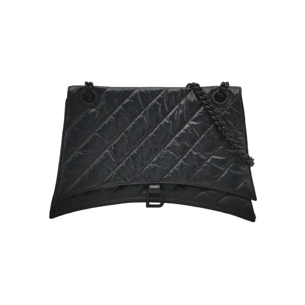 Balenciaga Crush Chain Flap Bag Quilted Crushed Calfskin Large — pre-owned, Vierlot