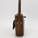 Gucci Horsebit 1955 Flap Pocket Camera Bag GG Coated Canvas and Leather Small — thumbnail 4