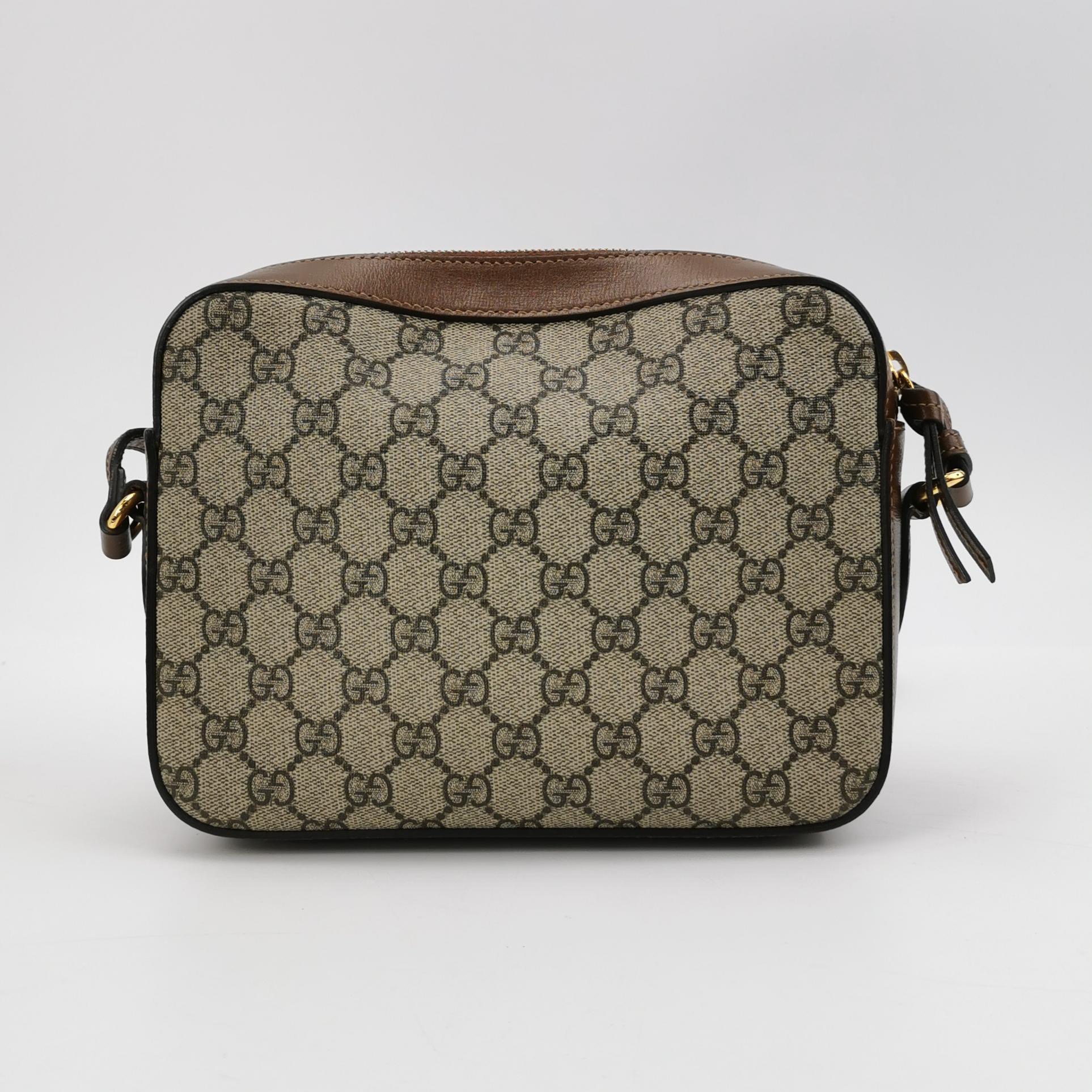Gucci Horsebit 1955 Flap Pocket Camera Bag GG Coated Canvas and Leather Small — photo 5 of 12
