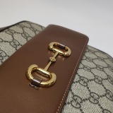 Gucci Horsebit 1955 Flap Pocket Camera Bag GG Coated Canvas and Leather Small — thumbnail 8