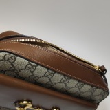 Gucci Horsebit 1955 Flap Pocket Camera Bag GG Coated Canvas and Leather Small — thumbnail 10