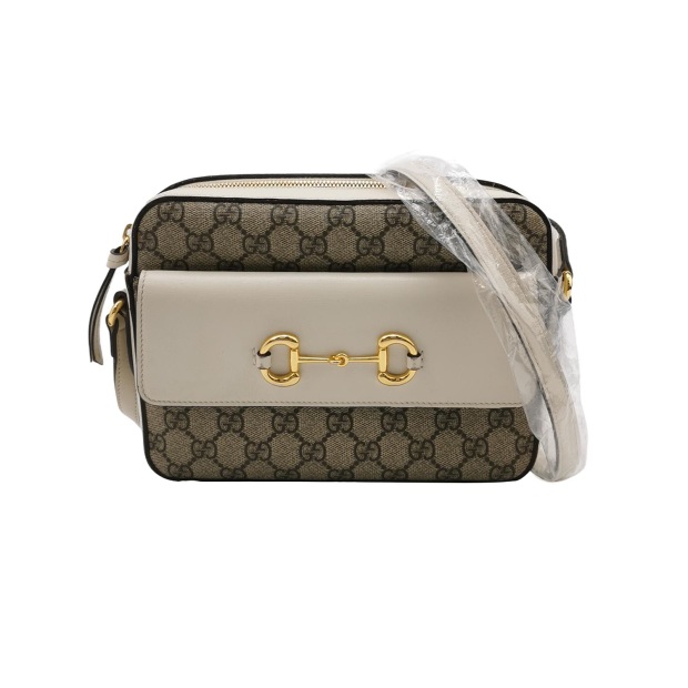 Gucci Horsebit 1955 Flap Pocket Camera Bag GG Coated Canvas and Leather Small — pre-owned, Vierlot