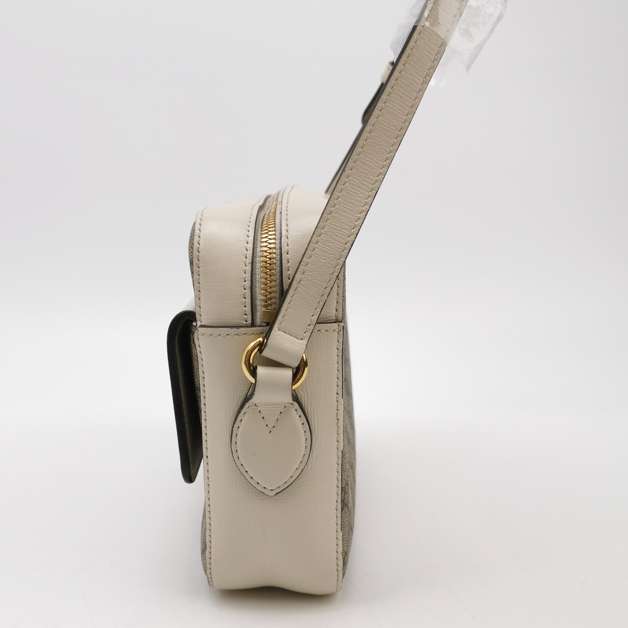 Gucci Horsebit 1955 Flap Pocket Camera Bag GG Coated Canvas and Leather Small — photo 3 of 10