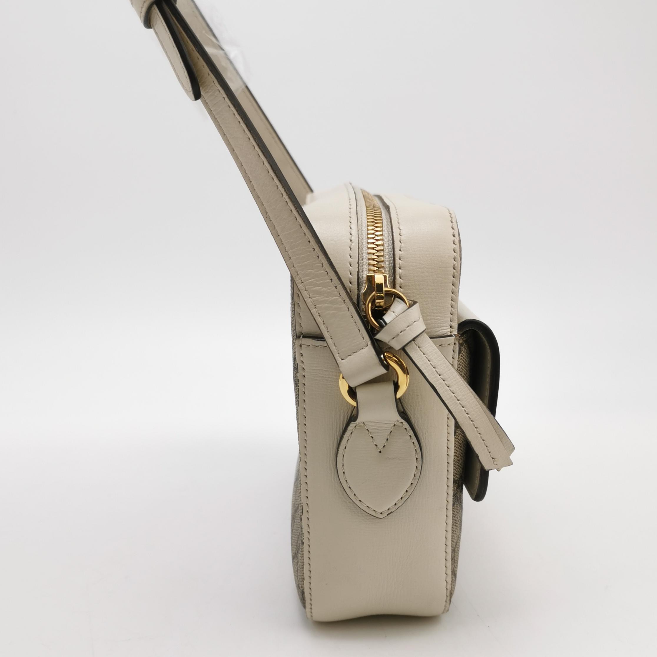 Gucci Horsebit 1955 Flap Pocket Camera Bag GG Coated Canvas and Leather Small — photo 4 of 10