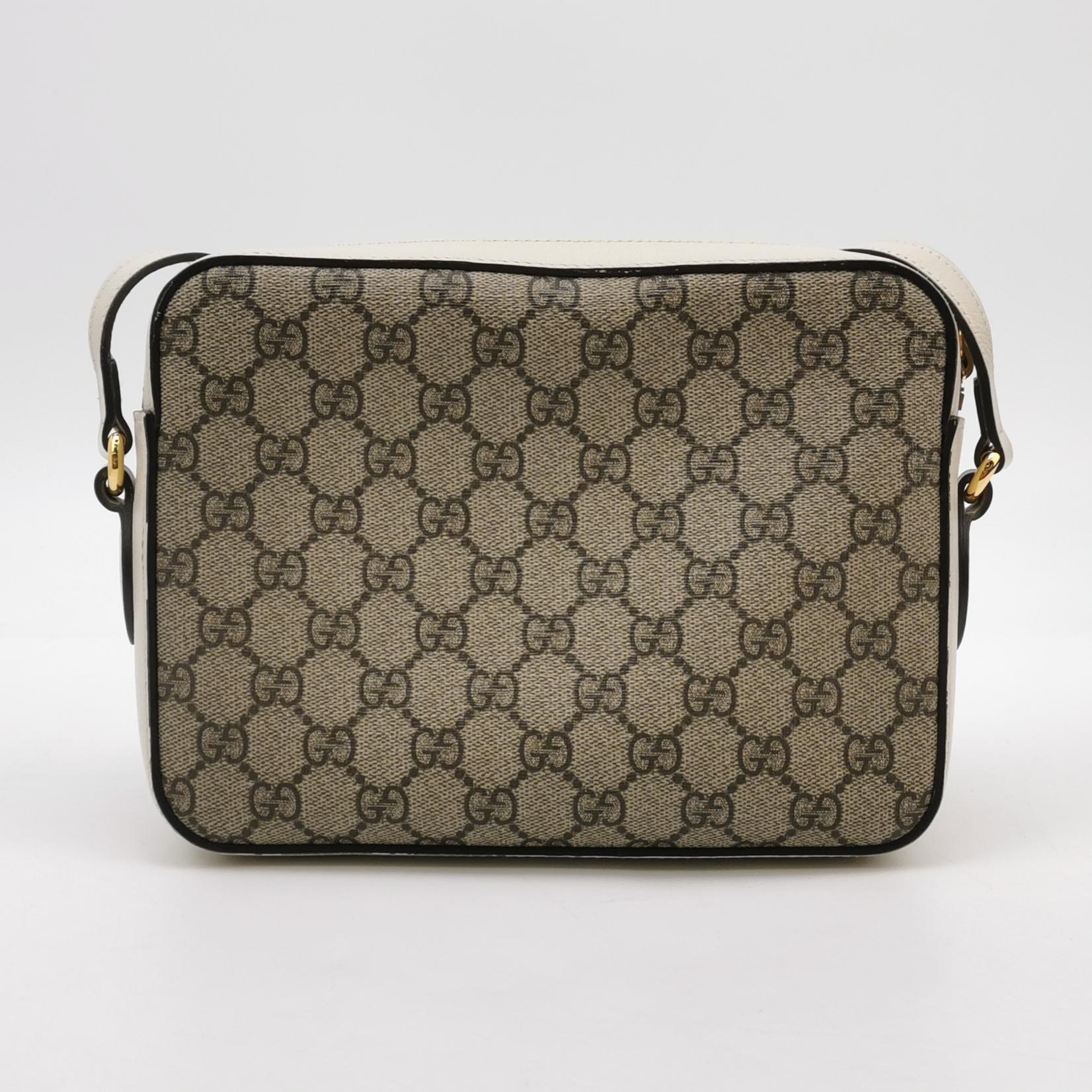 Gucci Horsebit 1955 Flap Pocket Camera Bag GG Coated Canvas and Leather Small — photo 5 of 10