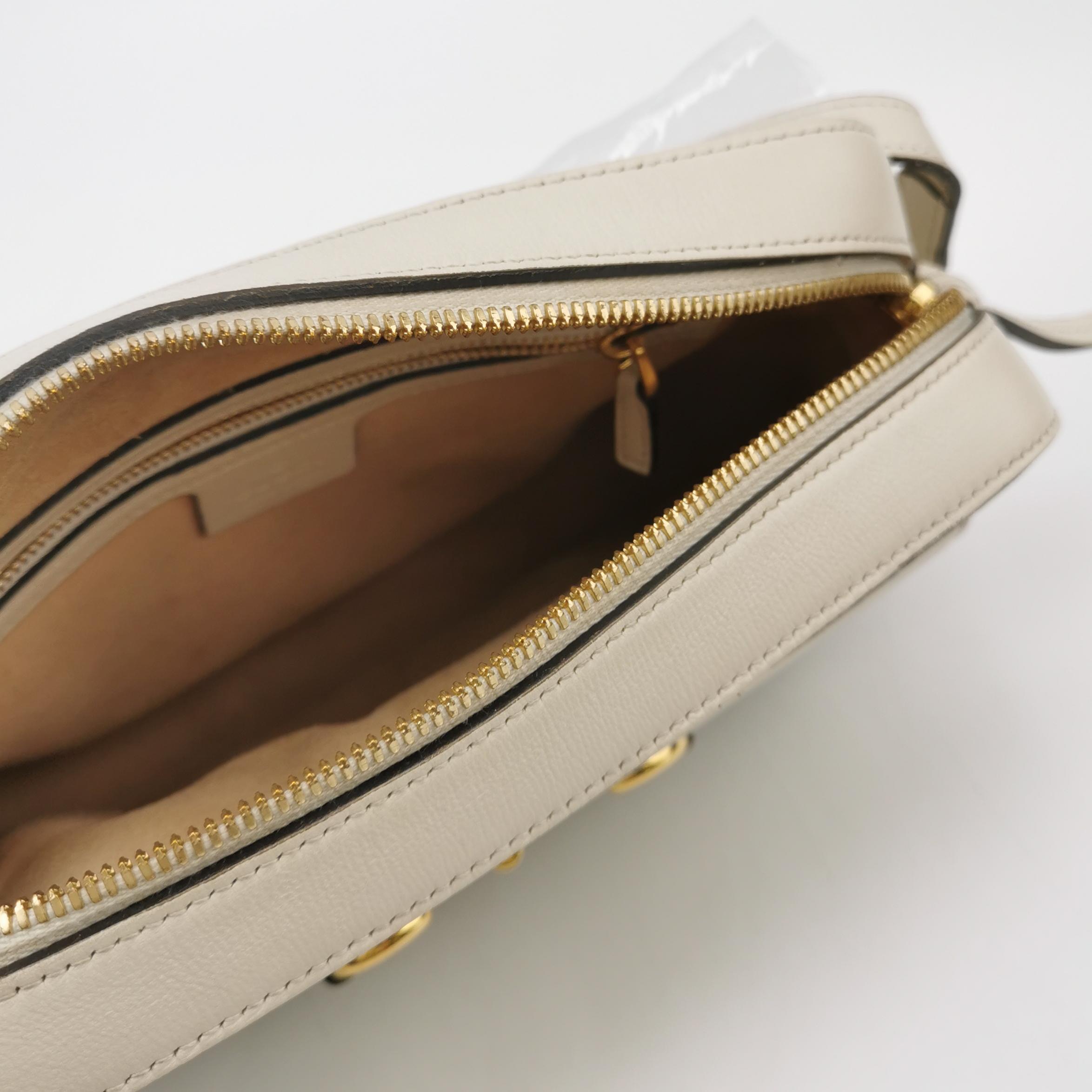 Gucci Horsebit 1955 Flap Pocket Camera Bag GG Coated Canvas and Leather Small — photo 7 of 10