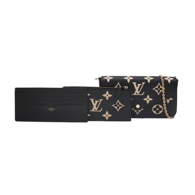 Louis Vuitton(LV) Felicie Pochette Bicolor Monogram Empreinte Giant — pre-owned, Vierlot