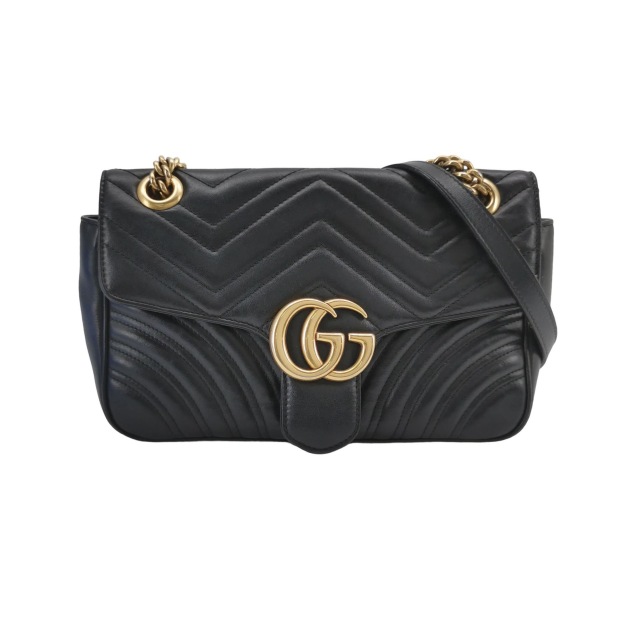 Gucci GG Marmont Flap Bag Matelasse Leather Medium — pre-owned, Vierlot