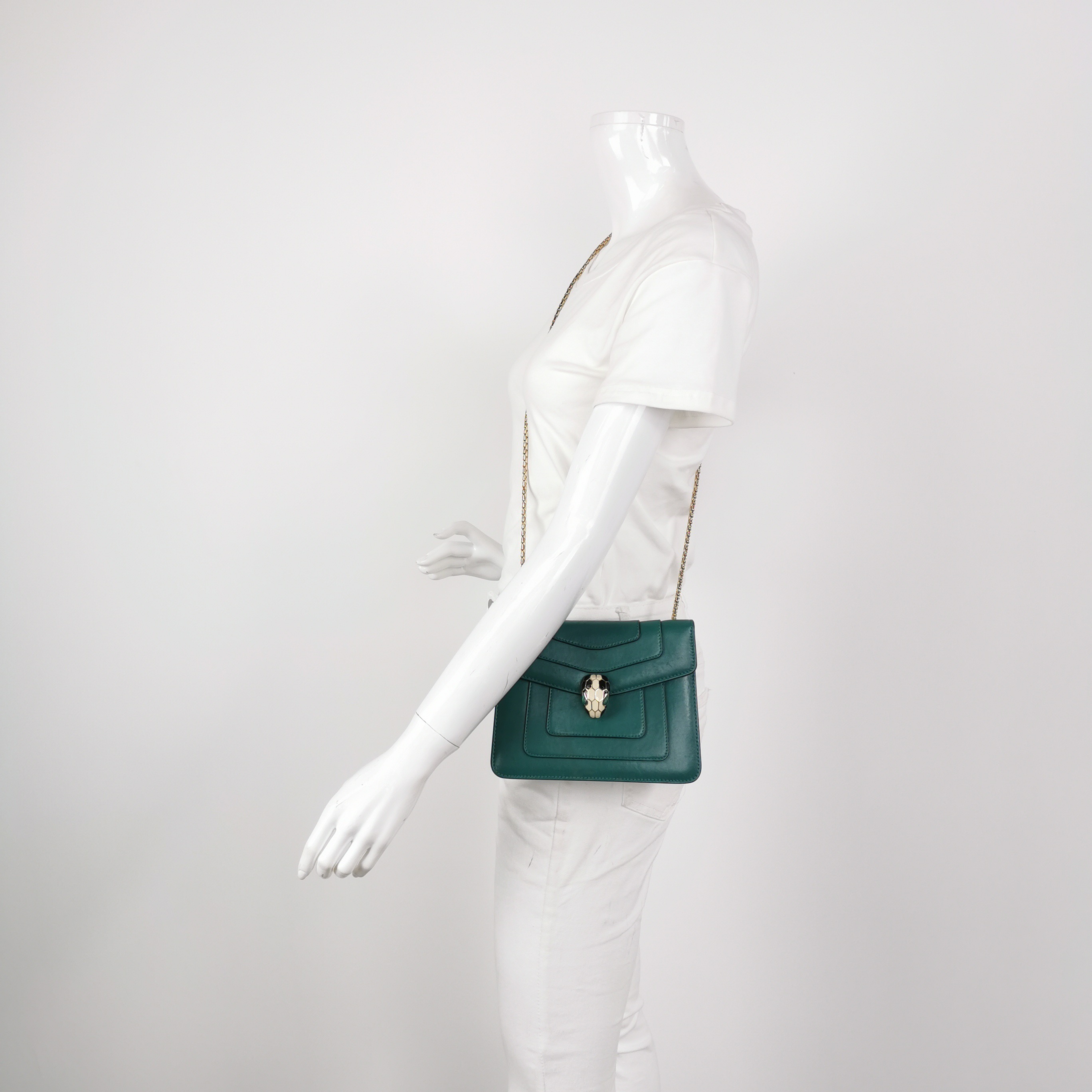 Bvlgari Serpenti Forever Square Shoulder Bag Leather Small — alternate view