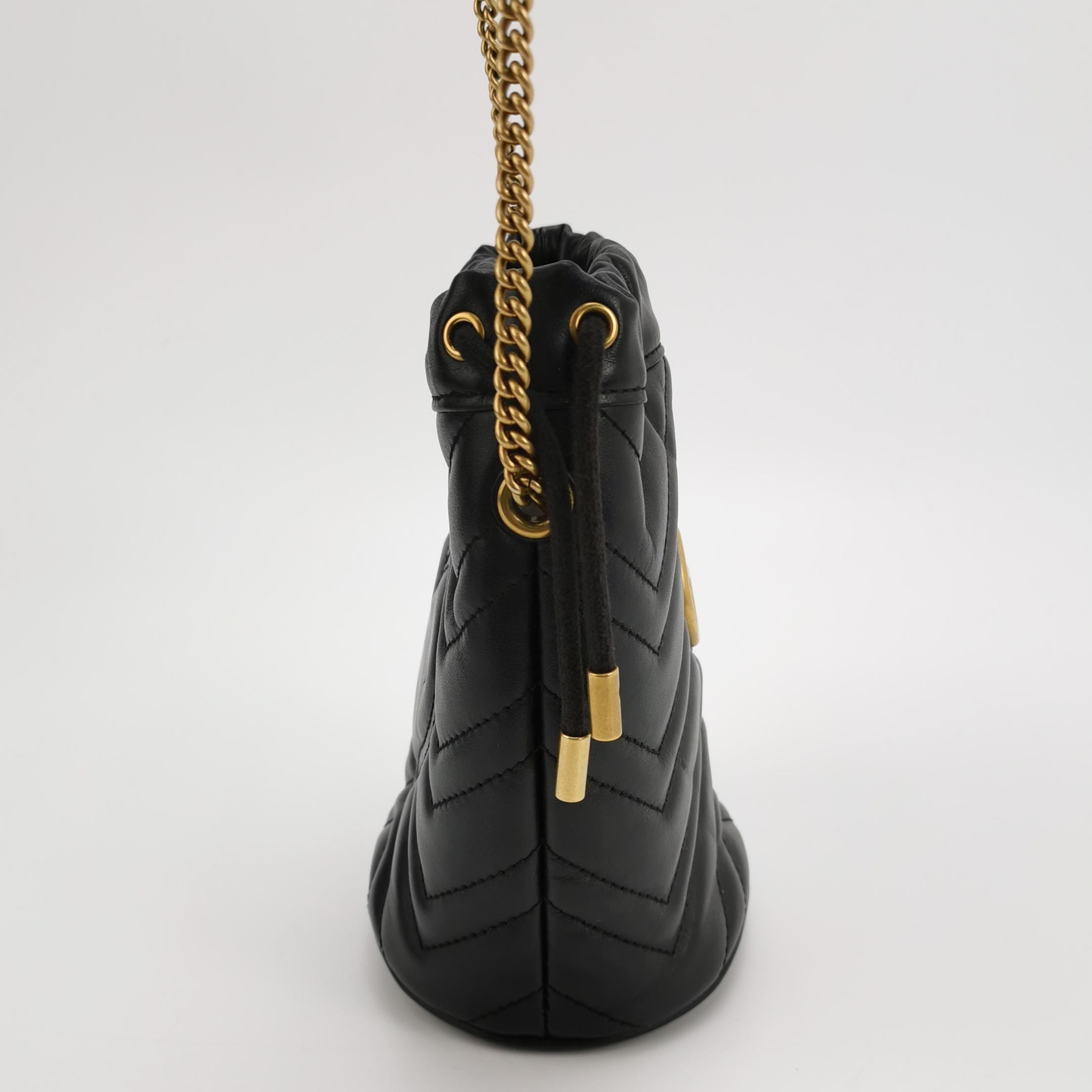 Gucci GG Marmont Bucket Bag Matelasse Leather Mini — photo 4 of 15