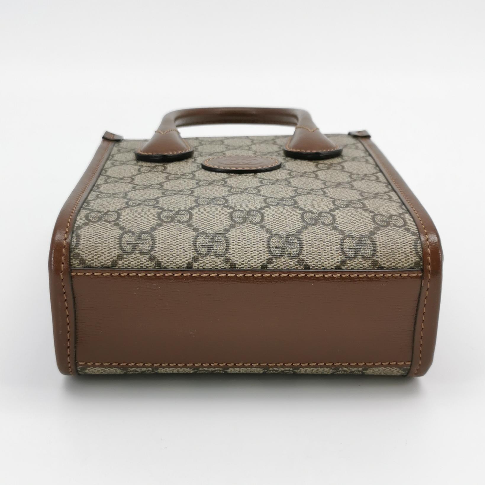 GUCCI GG Supreme Mini Brown GG Supreme/Leather — photo 4 of 15
