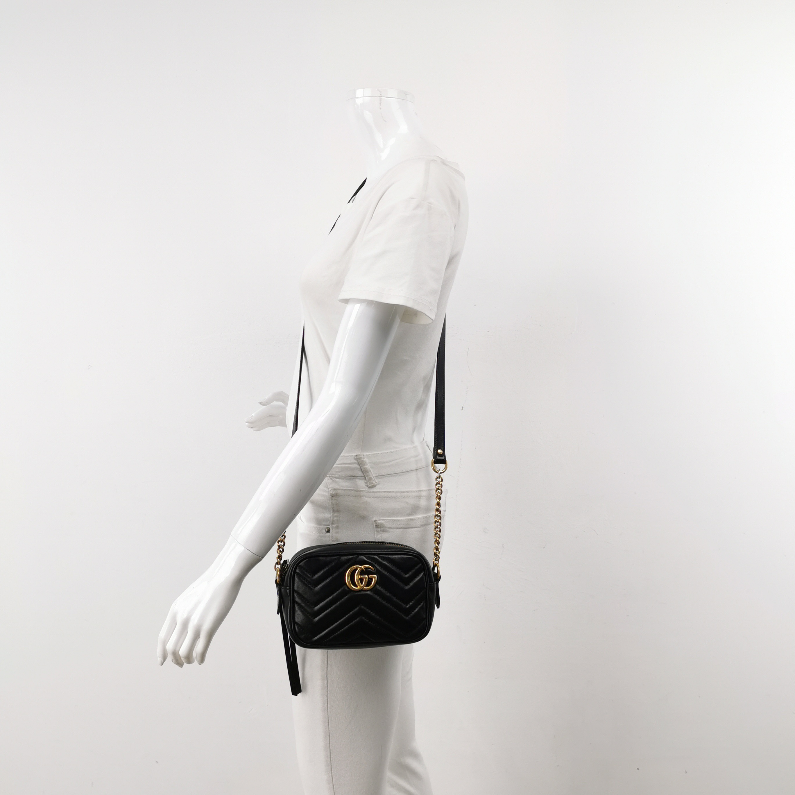 Gucci GG Marmont Shoulder Bag Matelasse Leather Mini — alternate view