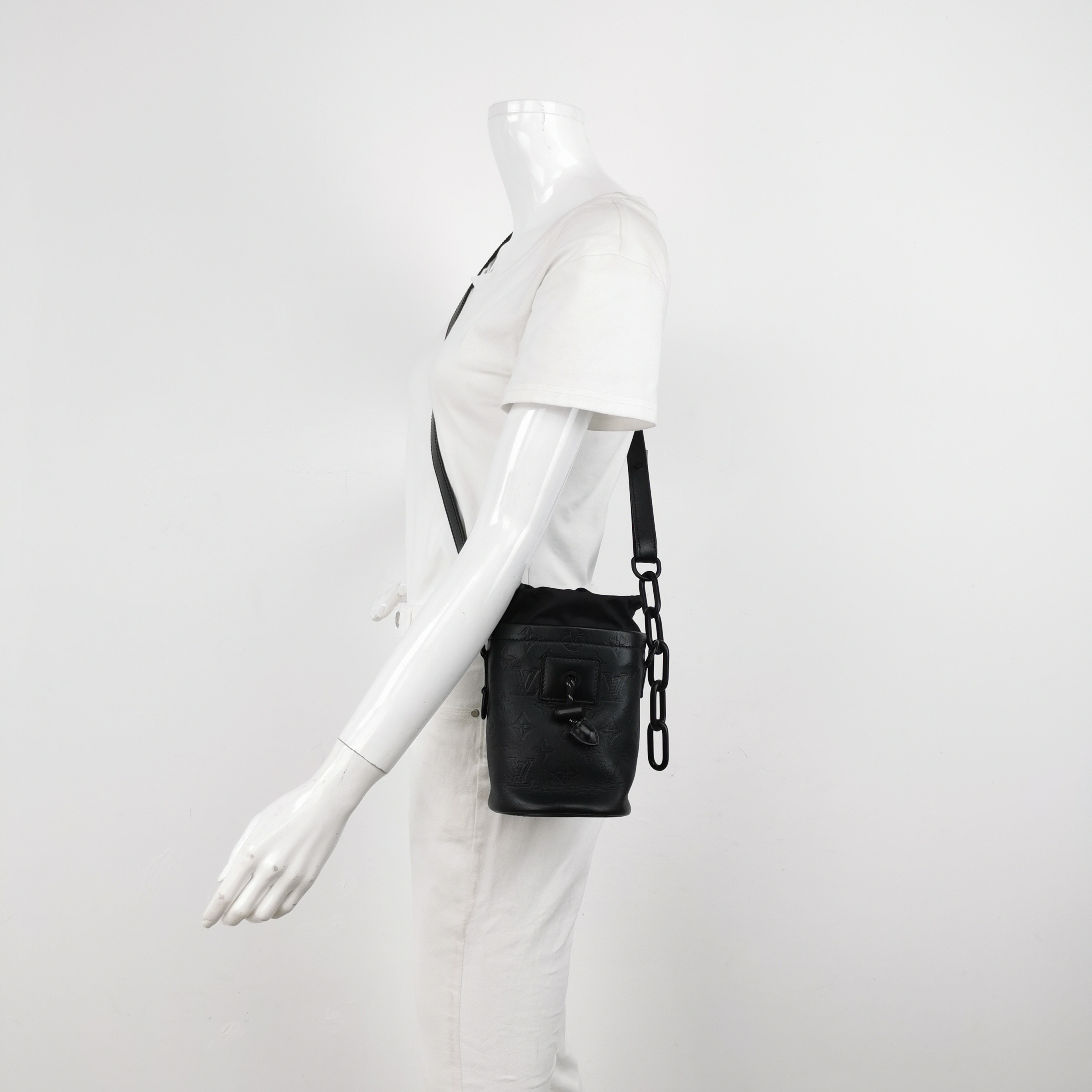 Louis Vuitton(LV) Chalk Nano Bag Monogram Shadow Leather — alternate view