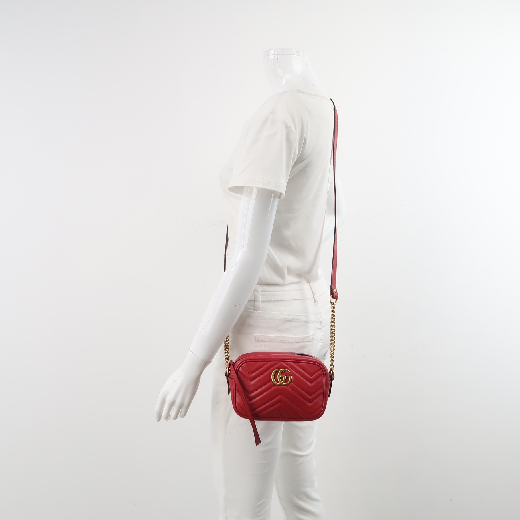 Gucci GG Marmont Shoulder Bag Matelasse Leather Mini — alternate view