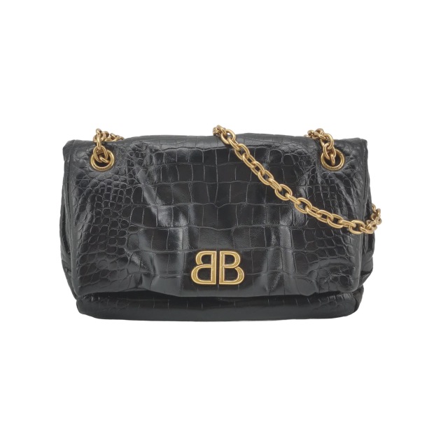 Balenciaga Monaco Chain Flap Shoulder Bag Leather Small — pre-owned, Vierlot