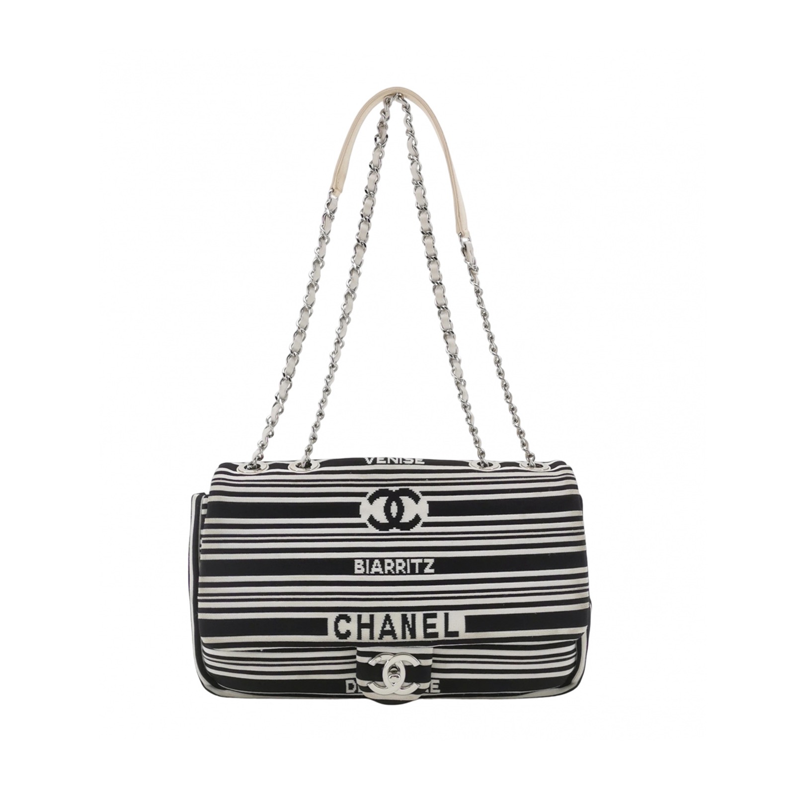 Chanel Flap Bag Black Canvas Shoulder Bag — photo 1 of 24