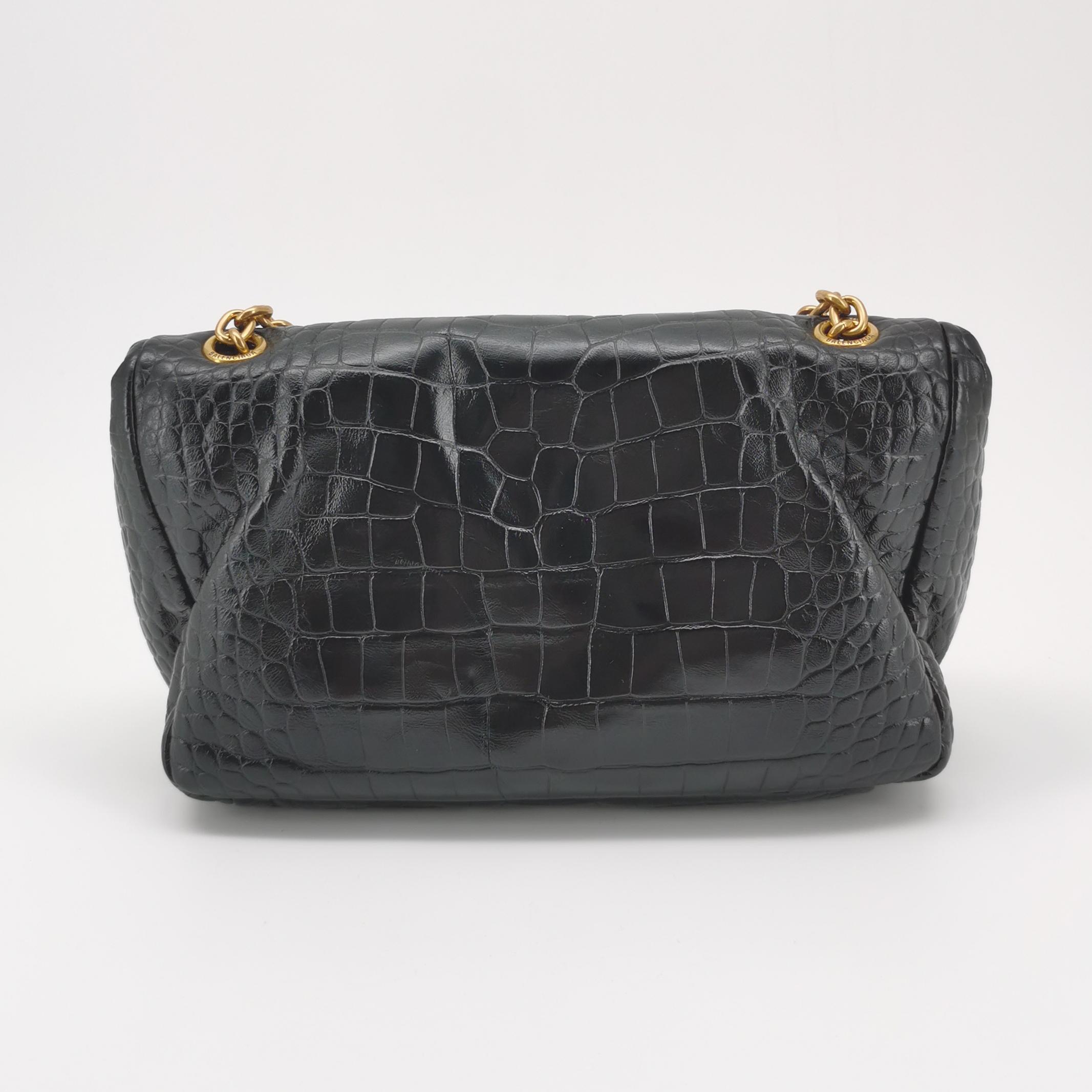 Balenciaga Monaco Chain Flap Shoulder Bag Leather Small — photo 5 of 12