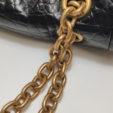 Balenciaga Monaco Chain Flap Shoulder Bag Leather Small — thumbnail 12
