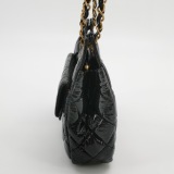 Chanel Gabrielle Matelassé Small Hobo Bag Shiny Black Shoulder Bag — thumbnail 4