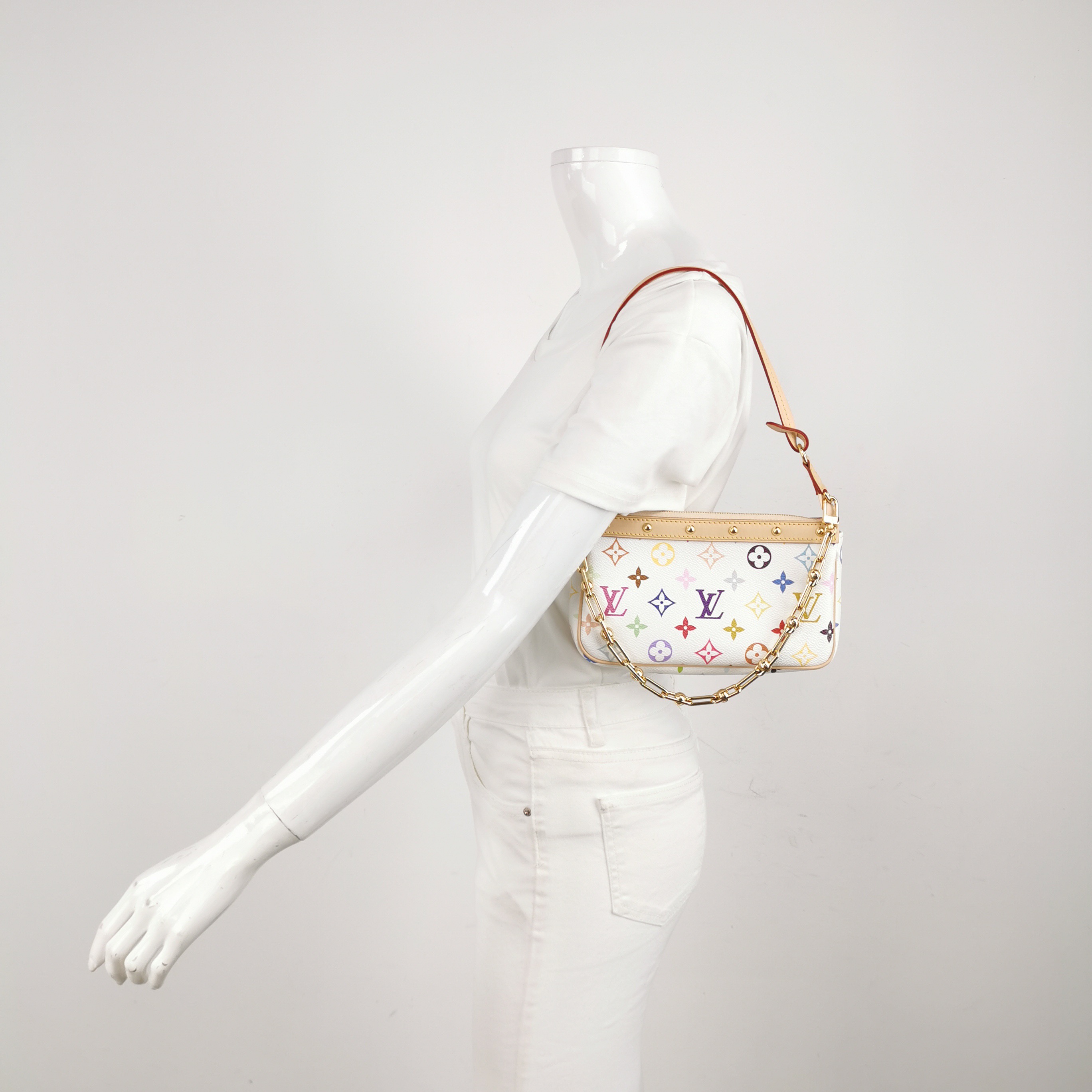 Louis Vuitton(LV) x Takashi Murakami Chain Pochette Accessoires NM Monogram Multicolor — alternate view