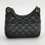 Chanel Gabrielle Matelassé Small Hobo Bag Shiny Black Shoulder Bag — thumbnail 5