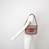 Gucci Horsebit 1955 Shoulder Bag GG Coated Canvas with Leather Small — thumbnail 2