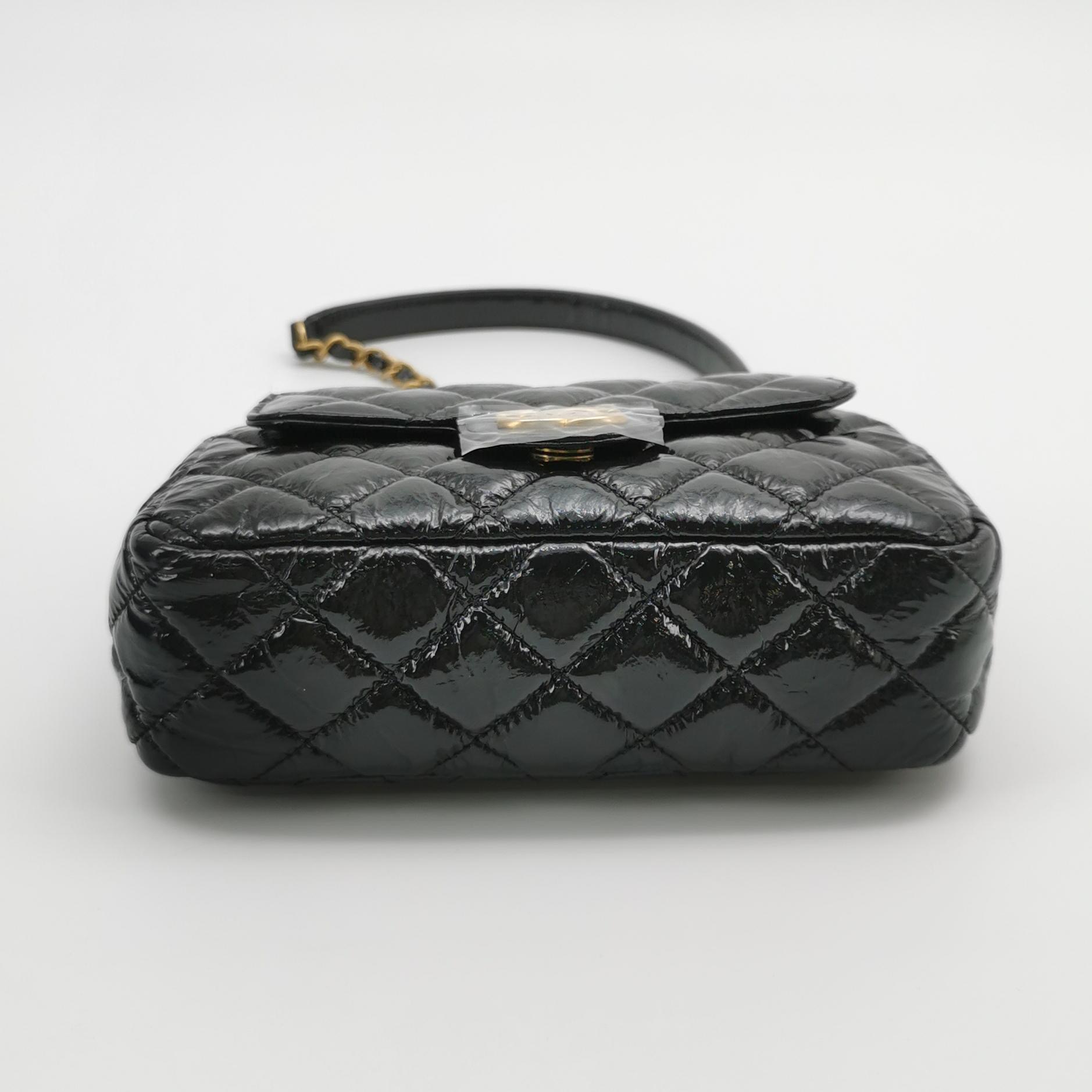 Chanel Gabrielle Matelassé Small Hobo Bag Shiny Black Shoulder Bag — photo 6 of 20