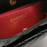 Chanel Gabrielle Matelassé Small Hobo Bag Shiny Black Shoulder Bag — thumbnail 8