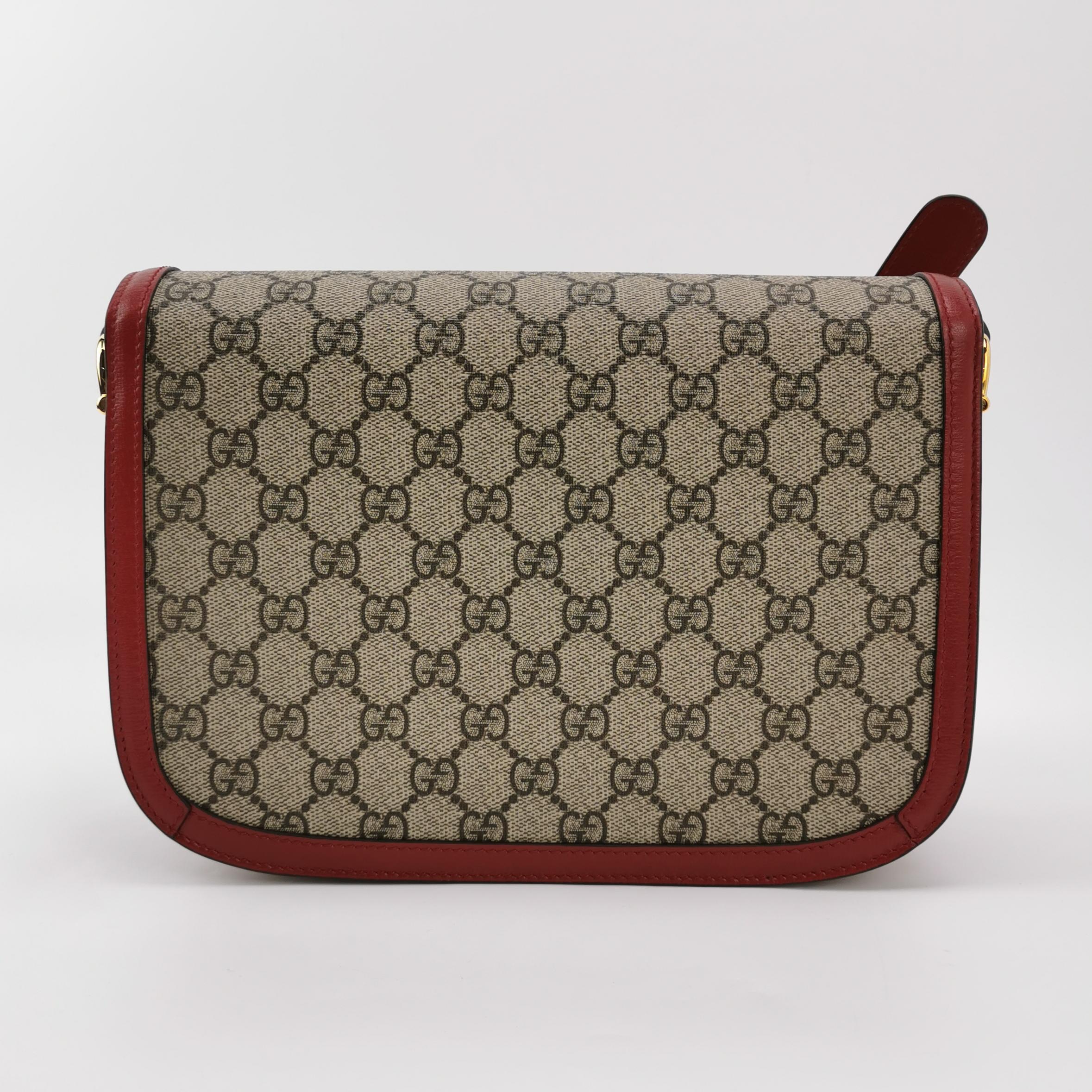 Gucci Horsebit 1955 Shoulder Bag GG Coated Canvas with Leather Small — photo 5 of 12