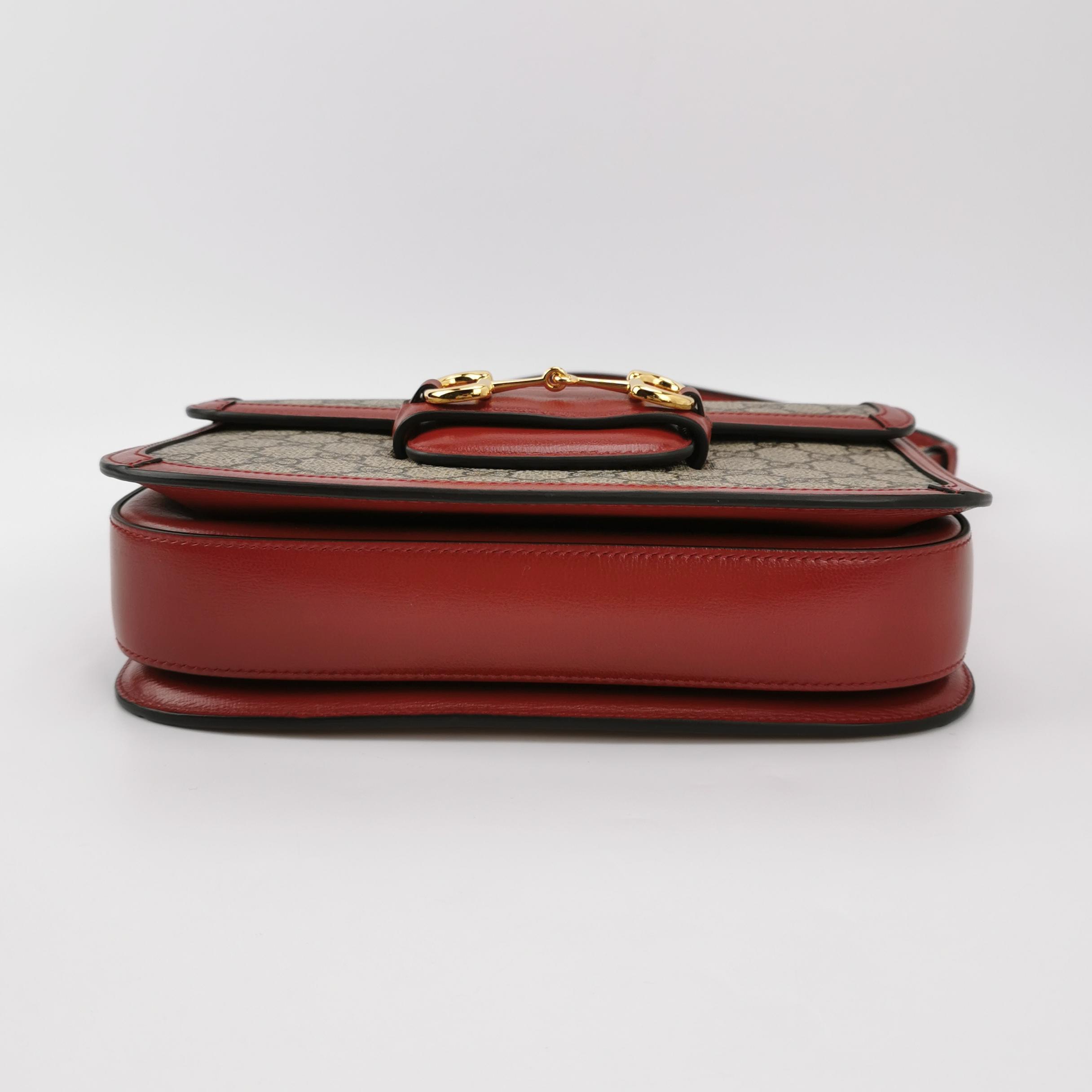 Gucci Horsebit 1955 Shoulder Bag GG Coated Canvas with Leather Small — photo 6 of 12