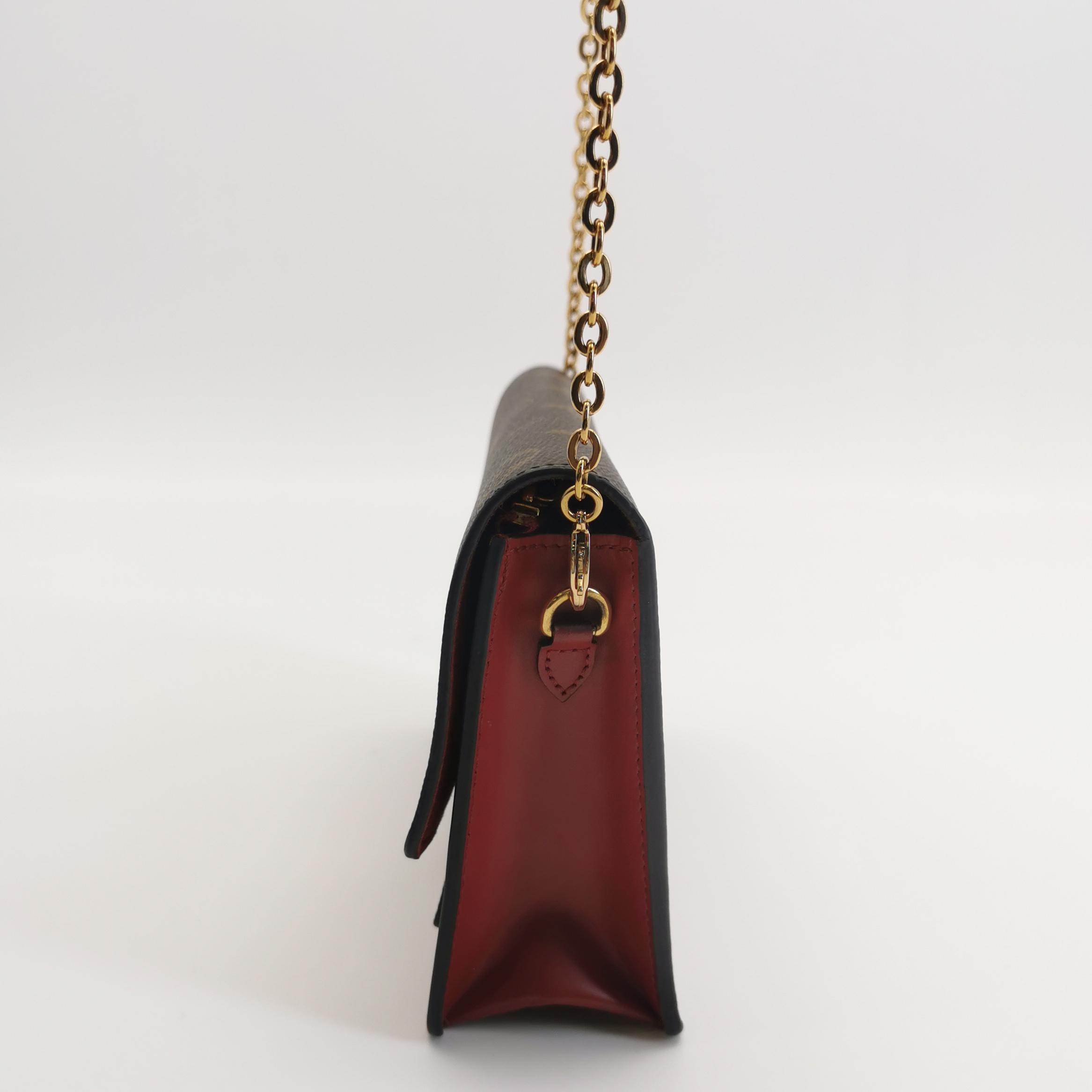 Louis Vuitton(LV) Monogram Portefeuille Floral Chain Shoulder Bag  — photo 4 of 14