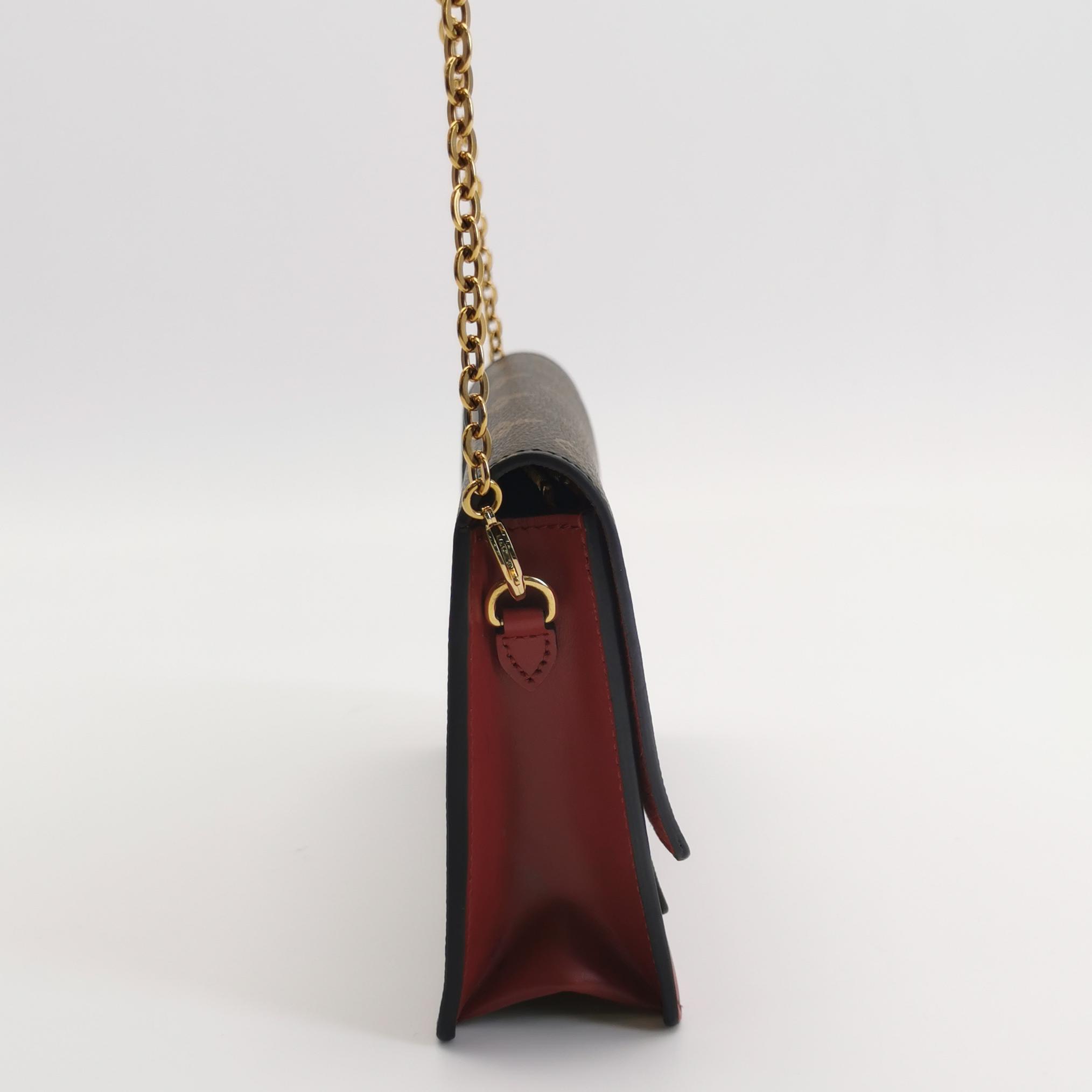 Louis Vuitton(LV) Monogram Portefeuille Floral Chain Shoulder Bag  — photo 3 of 14
