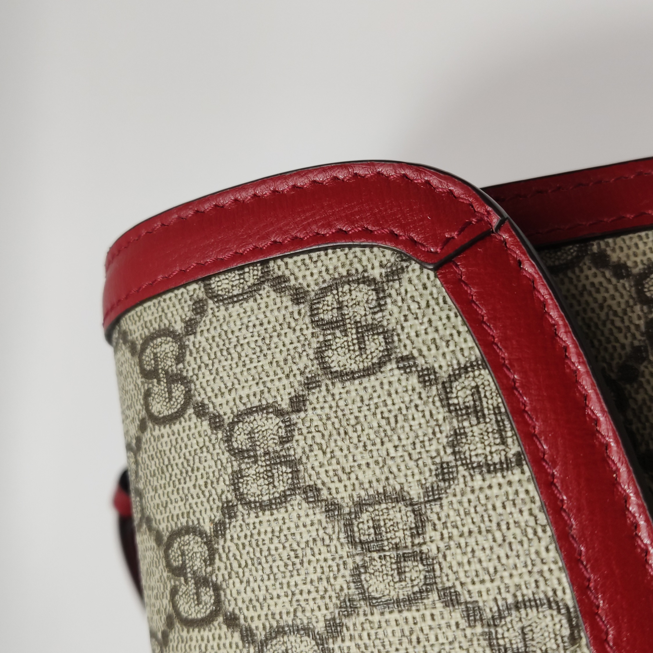 Gucci Horsebit 1955 Shoulder Bag GG Coated Canvas with Leather Small — photo 9 of 12