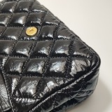 Chanel Gabrielle Matelassé Small Hobo Bag Shiny Black Shoulder Bag — thumbnail 20