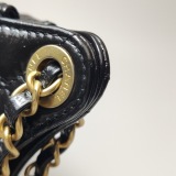 Chanel Gabrielle Matelassé Small Hobo Bag Shiny Black Shoulder Bag — thumbnail 14