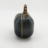 Chanel CC Bubble Top Handle Vanity Case with Chain Quilted Lambskin — thumbnail 4