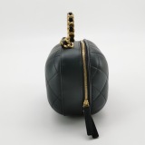 Chanel CC Bubble Top Handle Vanity Case with Chain Quilted Lambskin — thumbnail 3