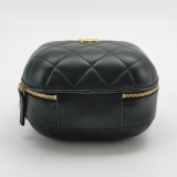 Chanel CC Bubble Top Handle Vanity Case with Chain Quilted Lambskin — thumbnail 6