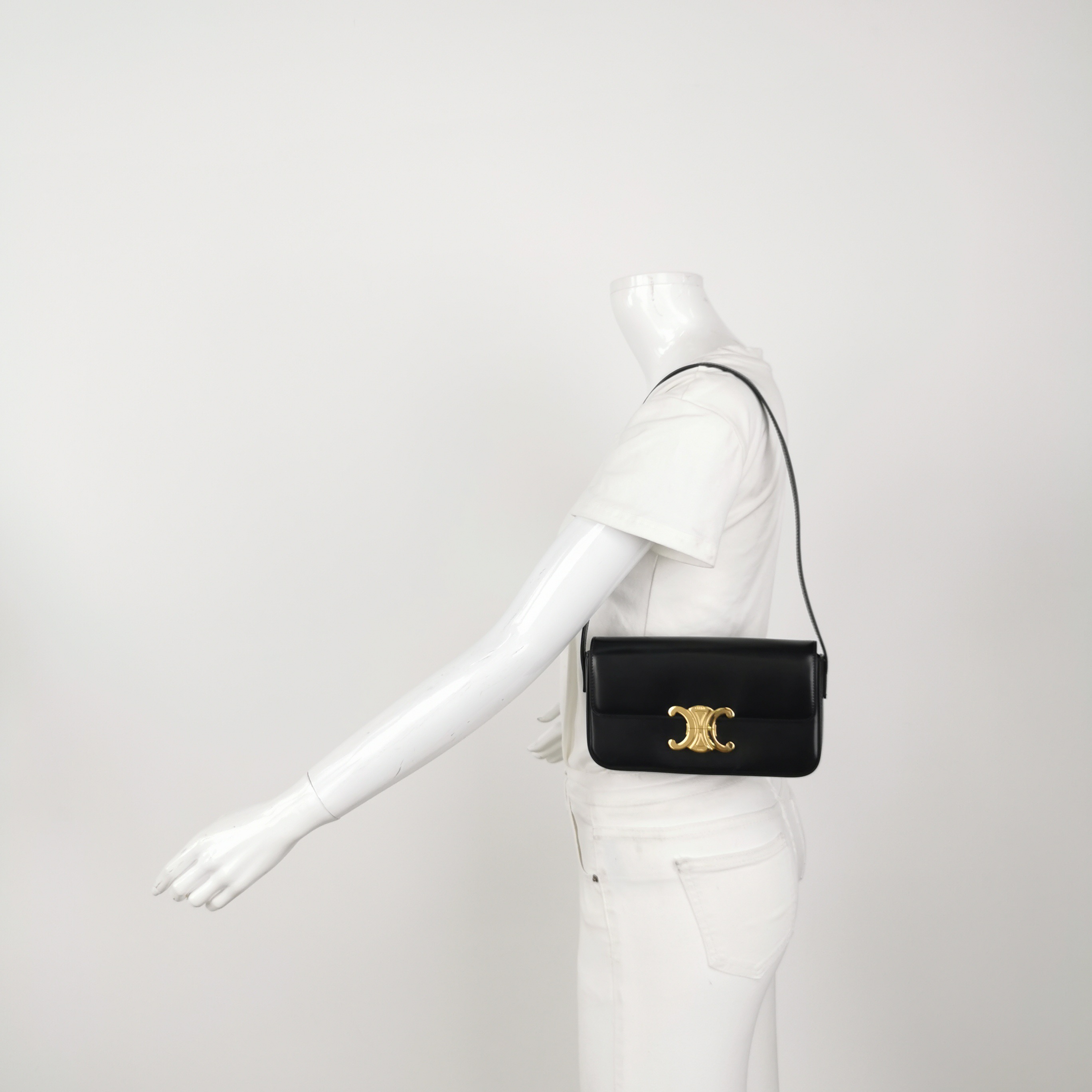 Celine Triomphe East-West Shoulder Bag Smooth Calfskin — alternate view