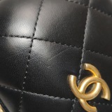 Chanel CC Bubble Top Handle Vanity Case with Chain Quilted Lambskin — thumbnail 24