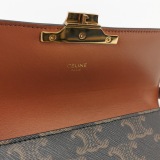 Celine Claude  East-West Shoulder Bag Triomphe Coated Canvas — thumbnail 10