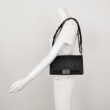 Chanel Boy Flap Bag Quilted Caviar Old Medium — thumbnail 2