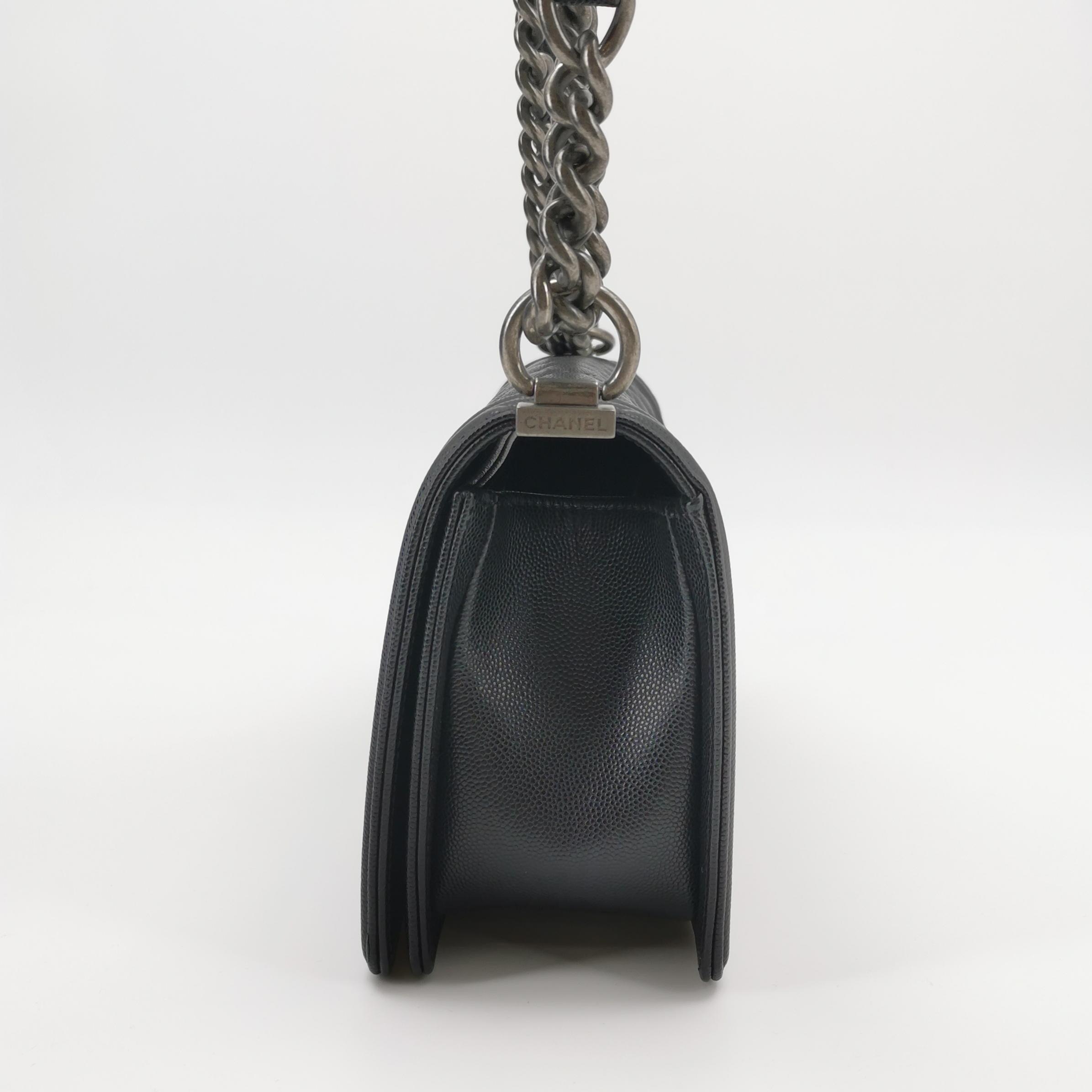 Chanel Boy Flap Bag Quilted Caviar Old Medium — photo 4 of 14