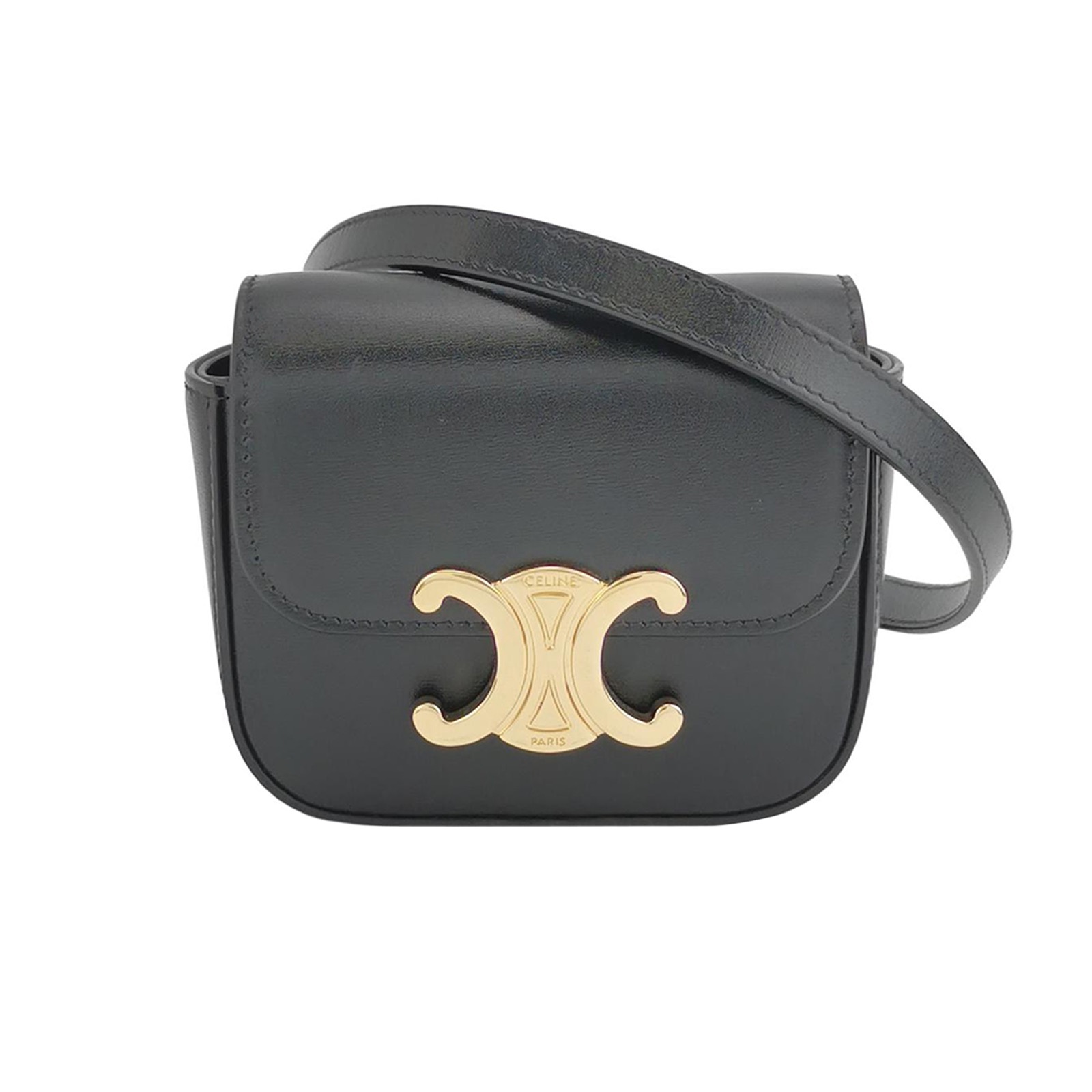 Celine Triomphe Shoulder Bag Smooth Calfskin Mini — photo 1 of 10