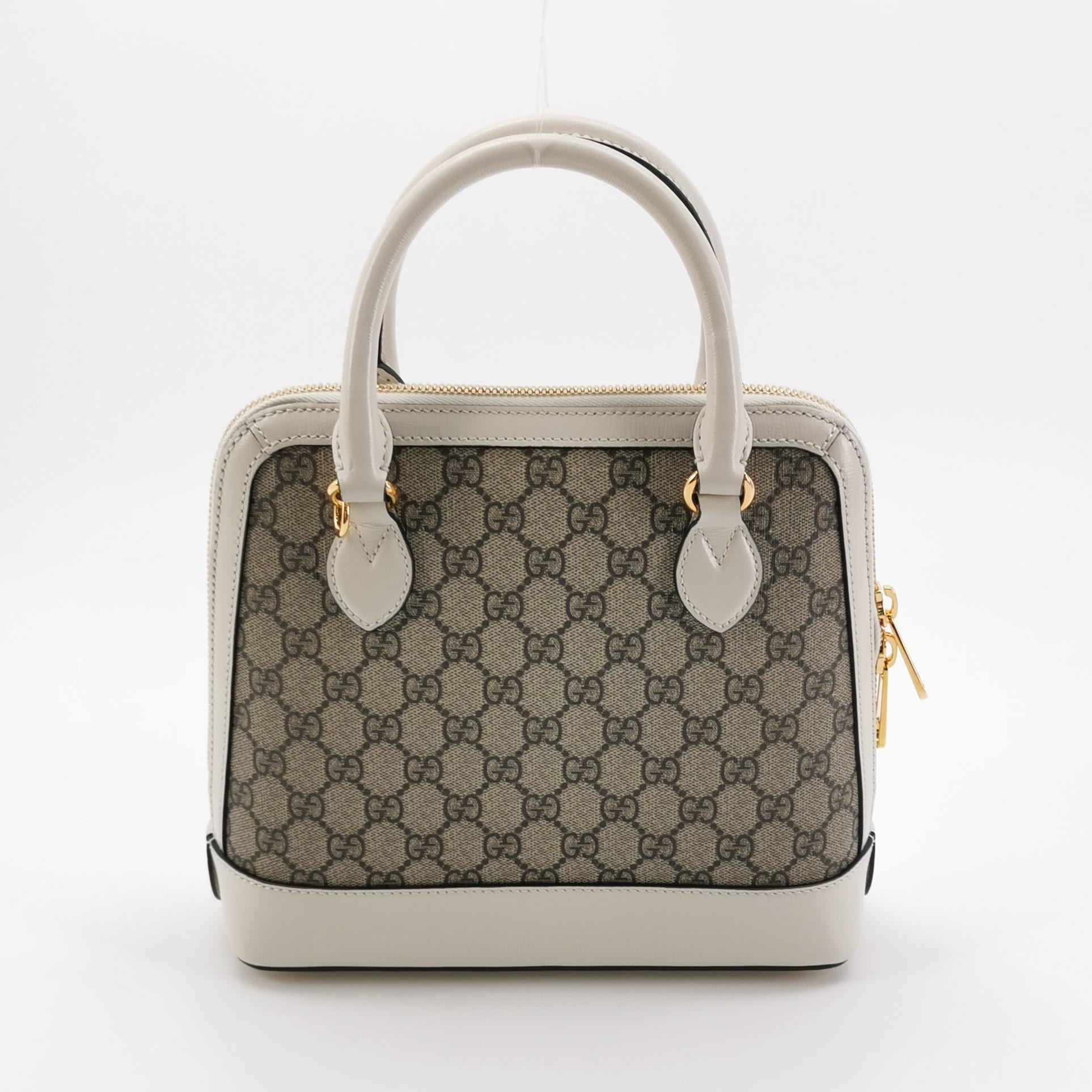 Gucci Horsebit 1955 Top Handle Bag GG Coated Canvas with Leather Small — photo 5 of 23