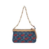 Louis Vuitton(LV) x Takashi Murakami Chain Pochette Accessoires NM Limited Edition Monogram Cerises Denim — thumbnail 1