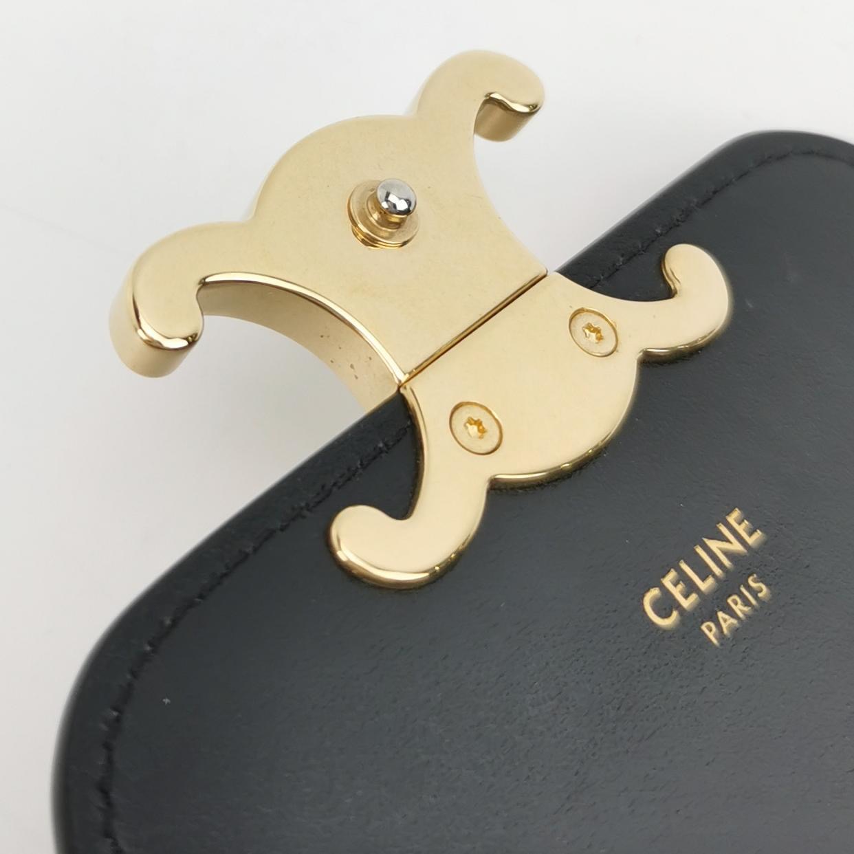 Celine Triomphe Shoulder Bag Smooth Calfskin Mini — photo 9 of 10