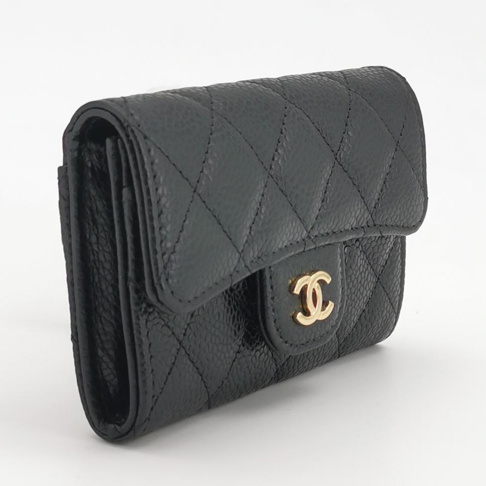 Chanel CC Gusset Classic Flap Wallet Quilted Caviar Long — photo 3 of 11
